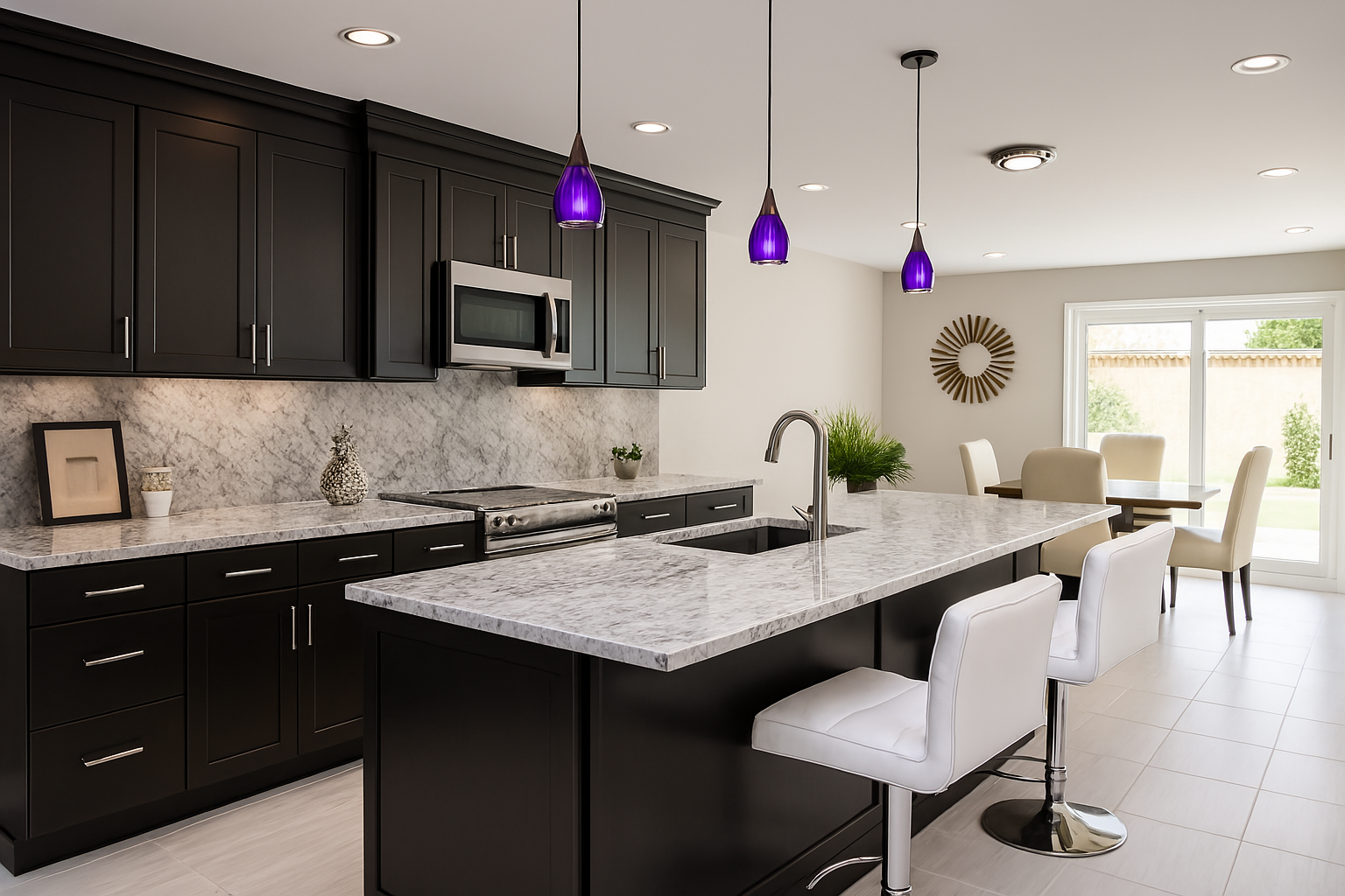 Marble and Granite Kitchen Design in San Diego