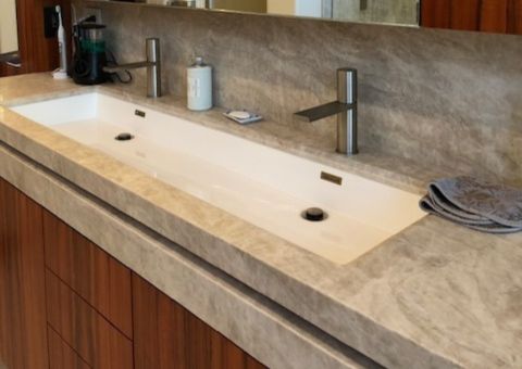 Custom Marble Bathroom Vanity San Diego